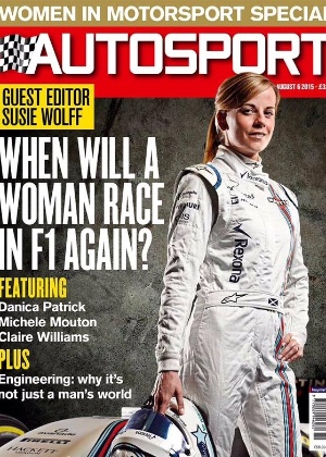 Susie Wollf é capa da revista Autosport dedicada a analisar a presença de mulheres na Fórmula 1 - Reprodução - Reprodução