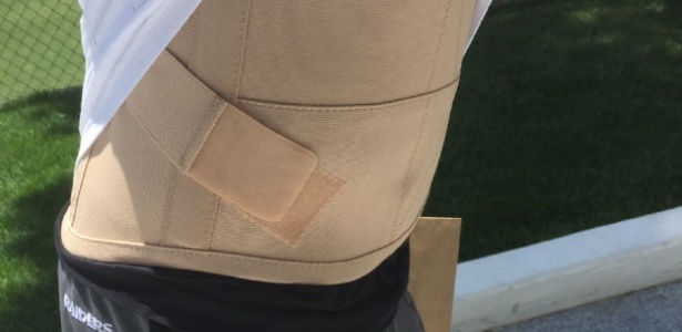 Robinho, atacante do Atlético-MG, utiliza cinta para se recuperar de lesão - Léo Gomide/Rádio Inconfidência