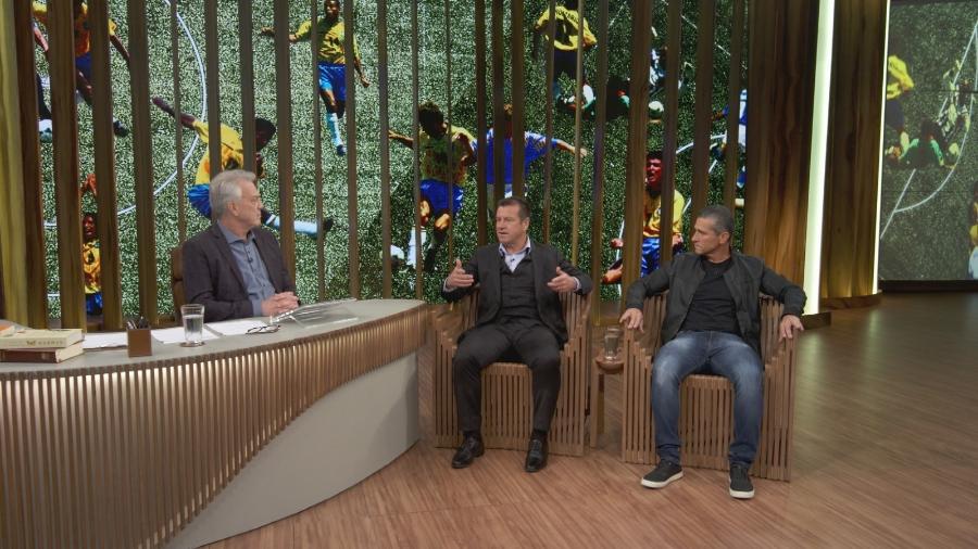 Dunga e Jorginho durante participação no porgrama "Conversa com Bial" - Reprodução/TV Globo