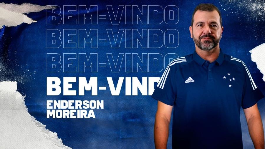 Enderson Moreira fechou com o Cruzeiro até o final do ano e com possibilidade de renovar até 2021 - Cruzeiro/Divulgação