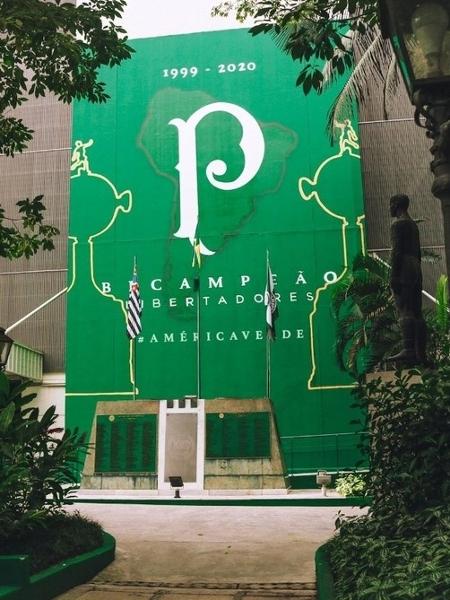 Palmeiras redecora sede do clube com homenagem ao bi da Libertadores - Divulgação