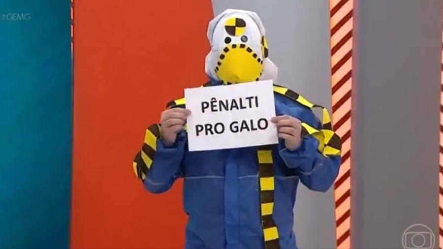 Dummy do BBB entrega recado a apresentador do Globo Esporte Minas - Reprodução