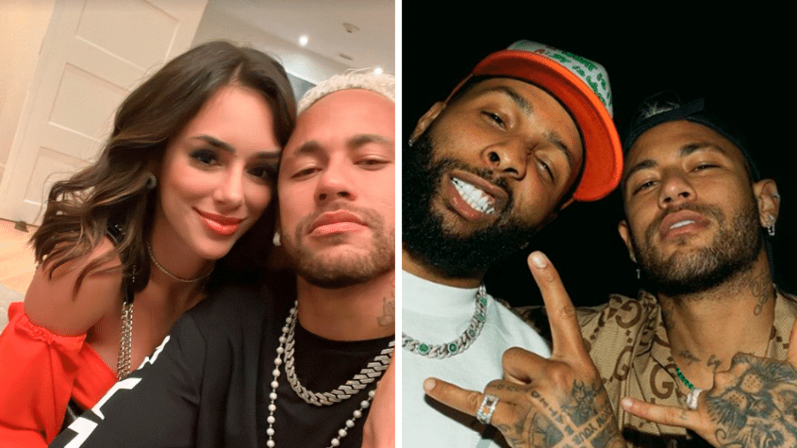 Neymar curtindo as férias em Miami com a namorada Bruna Biancardi e o jogador da NFL Odell Beckham Jr - Reprodução/Instagram