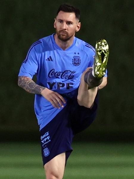 Lionel Messi durante treino da seleção da Argentina - Evrim Aydin/Anadolu Agency via Getty Images