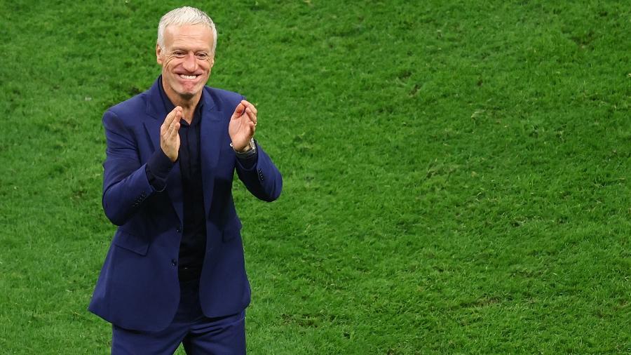 Didier Deschamps comemora classificação da França para a final da Copa do Mundo - REUTERS/Hannah Mckay