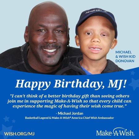 Michael Jordan fez doação recorde para a ONG Make-A-Wish - Reprodução/Instagram @makeawishamerica