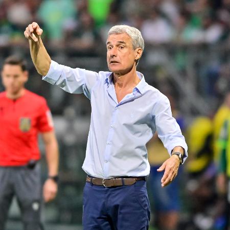 Luís Castro, durante sua passagem pelo Botafogo, durante partida contra o Palmeiras