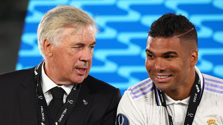 Carlo Ancelotti e Casemiro fizeram parceria vitoriosa no Real Madrid