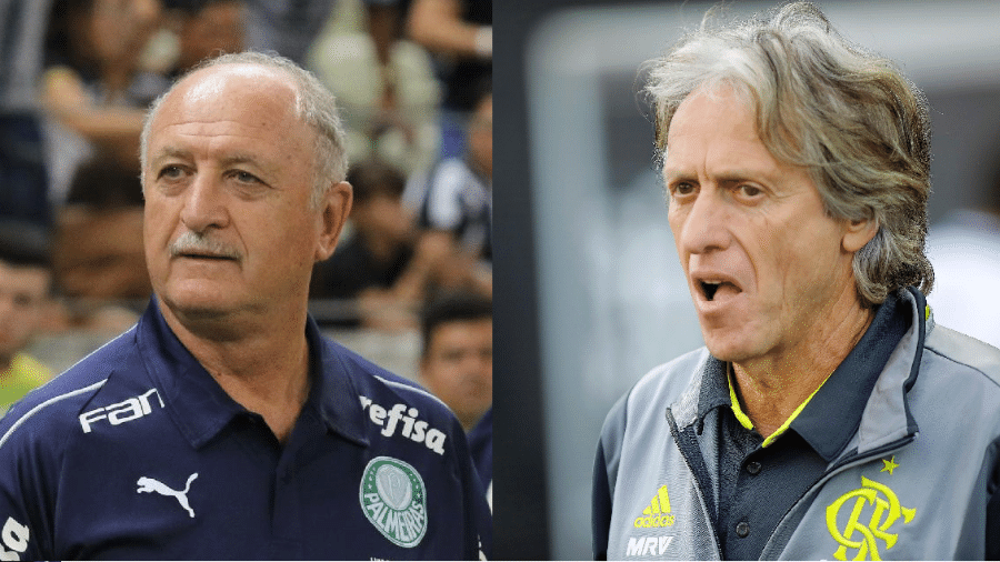 Luiz Felipe Scolari e Jorge Jesus têm semanas decisivas na temporada - Pedro Chaves/AGIF / Daniel Vorley/AGIF