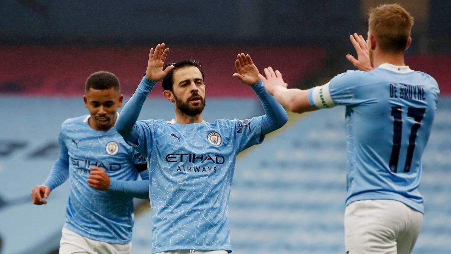 Bernardo Silva fez dois gols na vitória tranquila do City sobre o Birmingham - Phil Noble/Reuters