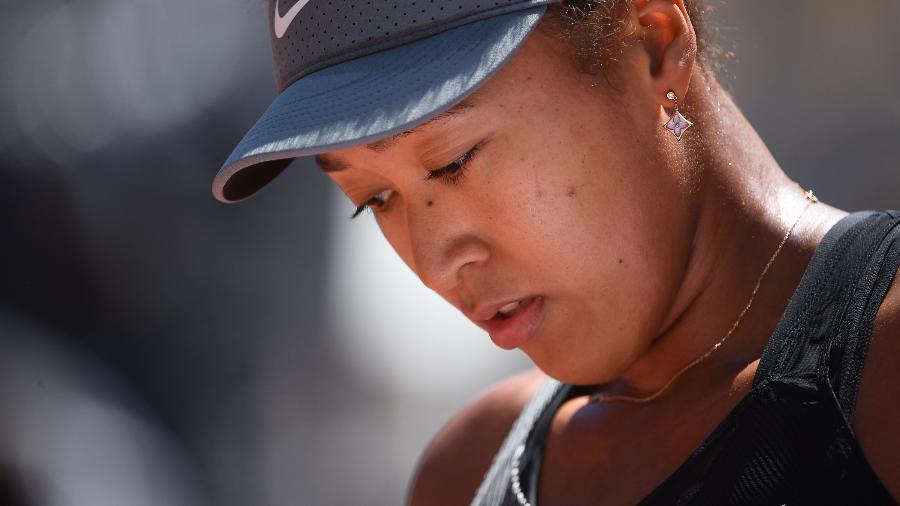 Naomi Osaka na primeira rodada de Roland Garros em 2021 - FFT
