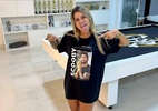 Leticia Bufoni posa com camisa de Pedro Scooby em estreia do BBB - Reprodução/Twitter