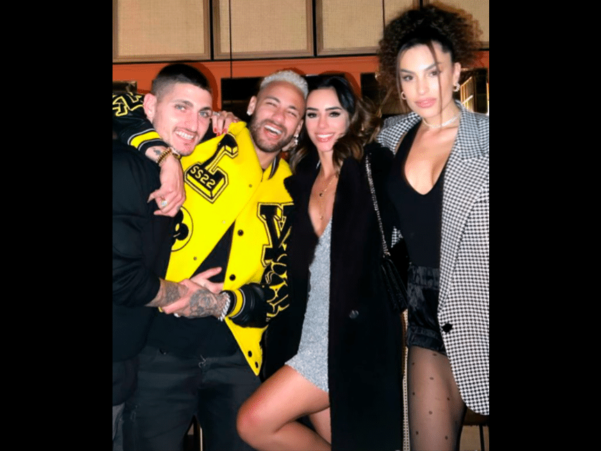 Neymar e Bruna Biancardi jantam com Verrati e esposa na Fran&ccedil;a