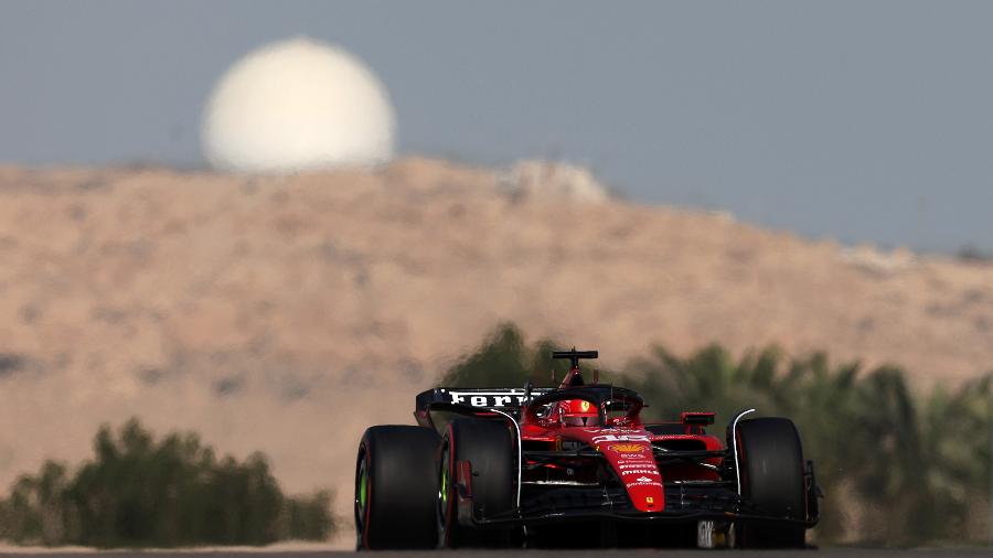 Charles Leclerc, da Ferrari, teve bom desempenho nos treinos do GP do Bahrein - Lars Baron/Getty Images
