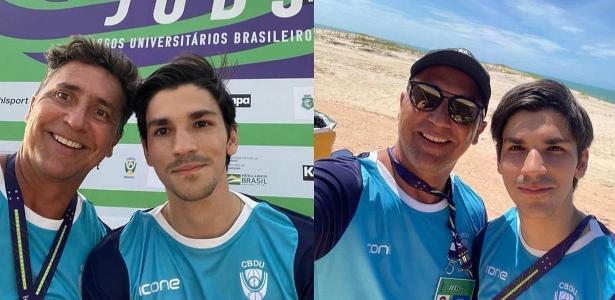 Luciano Cabral e o filho Leandro Cabral