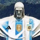 Montagem do Cristo Redentor compartilhada por Paulo Dybala