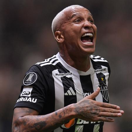 Deyverson celebra gol em Atlético-MG x River Plate, jogo da Libertadores - DOUGLAS MAGNO / AFP