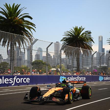 Lando Norris, no primeiro treino livre do GP da Austrália