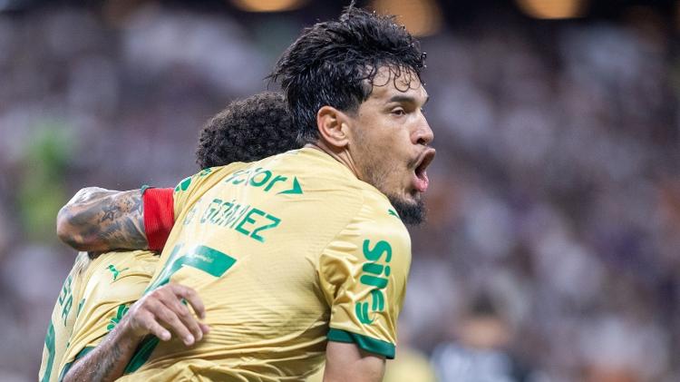 Gustavo Gómez comemora gol marcado pelo Palmeiras contra o Ceará na Copa do Brasil Gustavo Gómez comemora gol marcado pelo Palmeiras contra o Ceará na Copa do Brasil