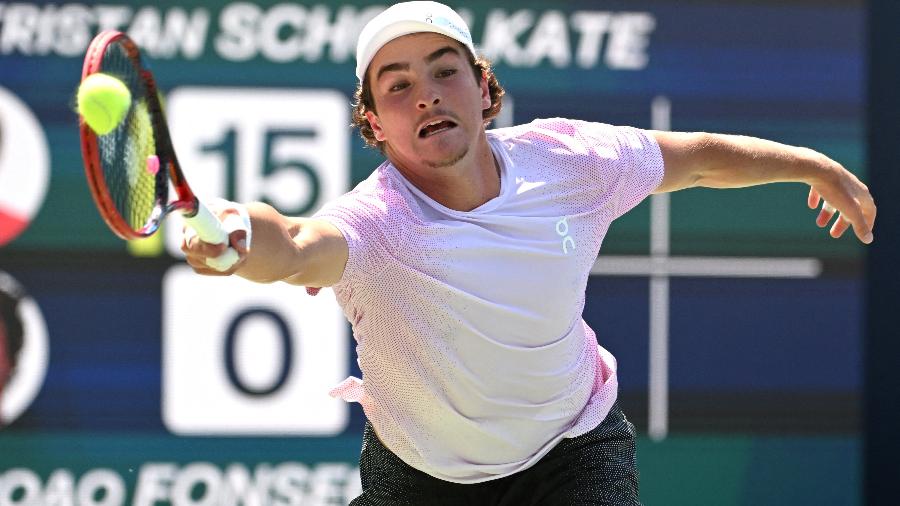 João Fonseca na primeira rodada do Masters 1000 de Toronto em 2025 João Fonseca na primeira rodada do Masters 1000 de Toronto em 2025