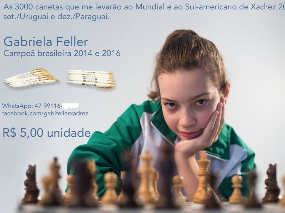 Ajudar Gabriel (10 anos) => Campeonato Mundial Xadrez Escolar