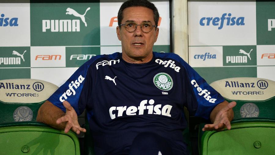Técnico Vanderlei Luxemburgo assiste a partida entre Palmeiras e Guarani pelo Paulistão - Bruno Ulivieri/AGIF