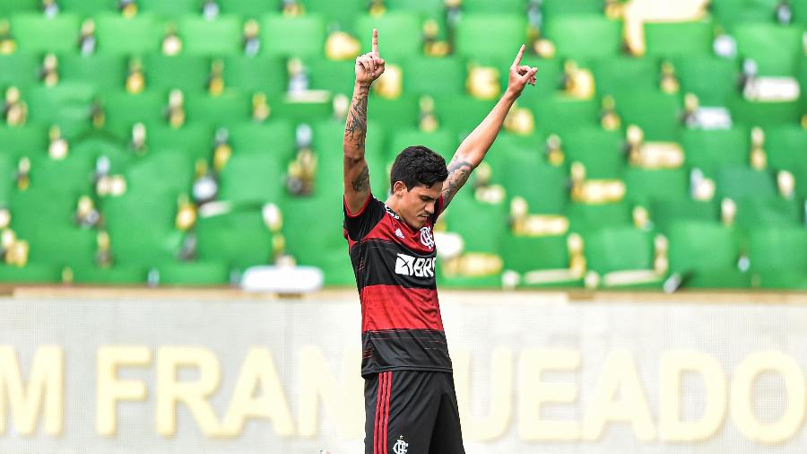 12/07/2020 - Fluminense x Flamengo - Pedro, jogador do Flamengo, comemora seu gol - Thiago Ribeiro/AGIF