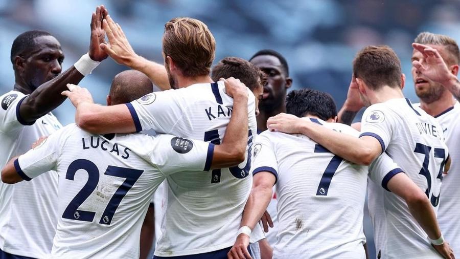 Harry Kane marcou dois gols na vitória do Tottenham diante do Leicester - Reprodução/Instagram