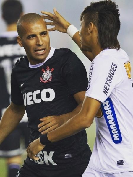 Emerson Sheik e Neymar em jogo entre Corinthians e Santos - Instagram