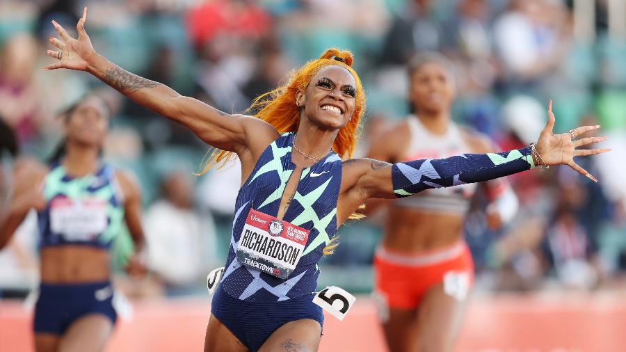 Sha"Carri Richardson é a esperança americana para o ouro nos 100 metros em Tóquio - Patrick Smith/Getty Images