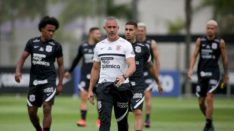 Sylvinho comanda treino do Corinthians no CT Dr. Joaquim Grava - Rodrigo Coca/Agência Corinthians