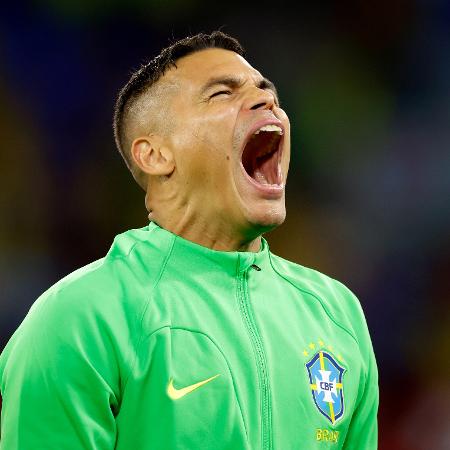 Thiago Silva reclamou de noite a menos de sono após vitória da seleção brasileira - Rico Brouwer/Soccrates/Getty Images