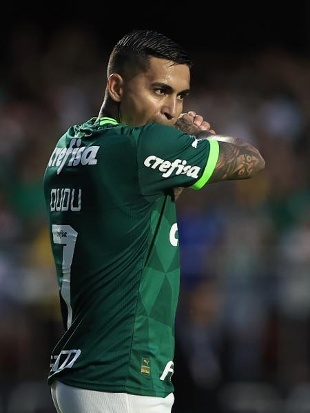 Dudu, do Palmeiras, em jogo contra o Santos pelo Campeonato Paulista - Marcello Zambrana/AGIF