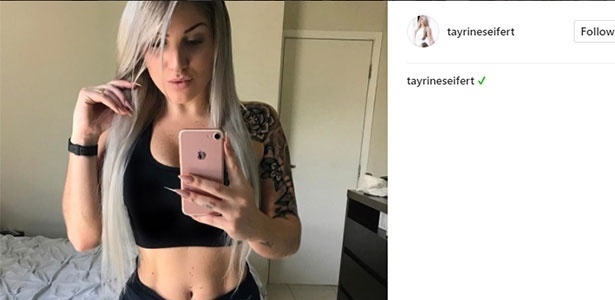 Tatuagem no braço de Tayrine é um dos argumentos da defesa - Reprodução/Instagram