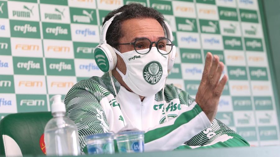 Vanderlei Luxemburgo em entrevista coletiva virtual no CT do Palmeiras - Cesar Greco/Palmeiras