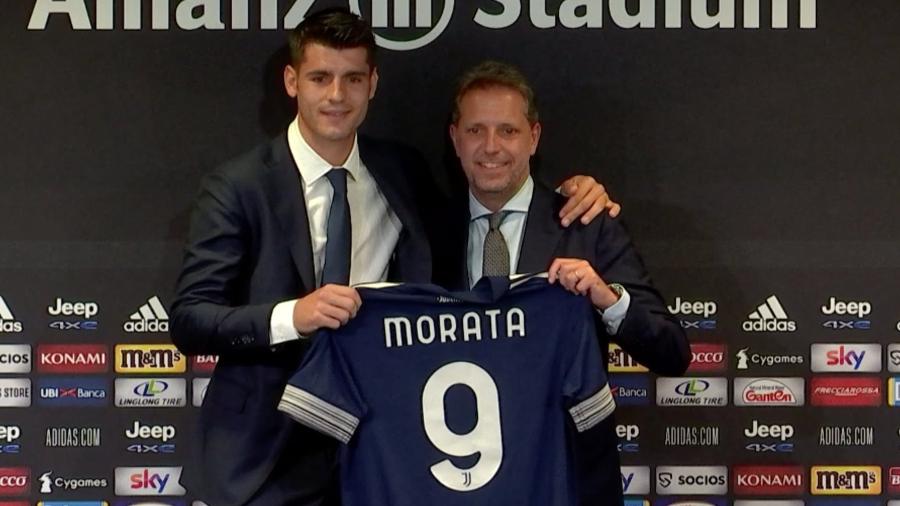 Morata é apresentado na Juventus - Divulgação/Juventus