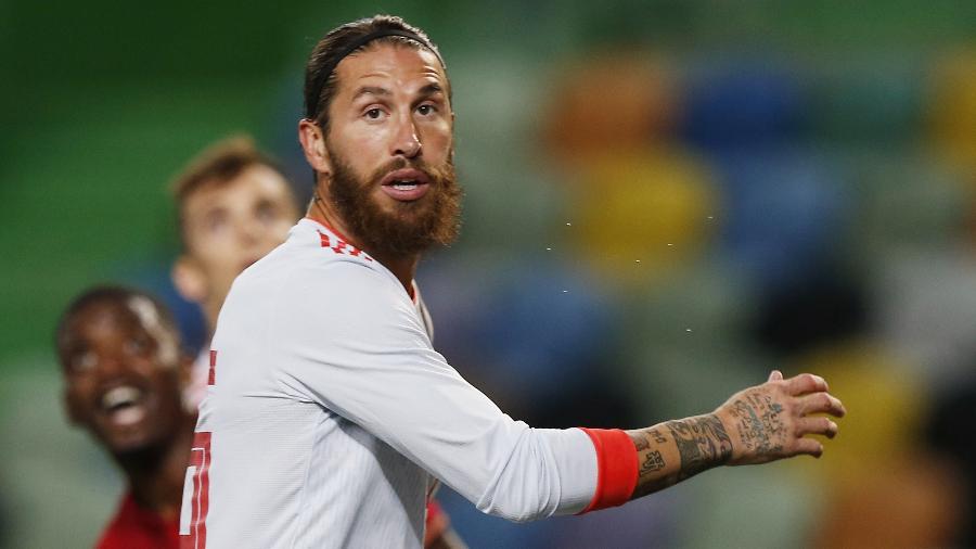 Sergio Ramos bateu recorde em amistoso entre Espanha e Portugal - REUTERS/Rafael Marchante