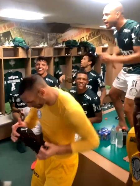 Jogadores do Palmeiras celebram classificação para as semis da Libertadores - Reprodução/Instagram
