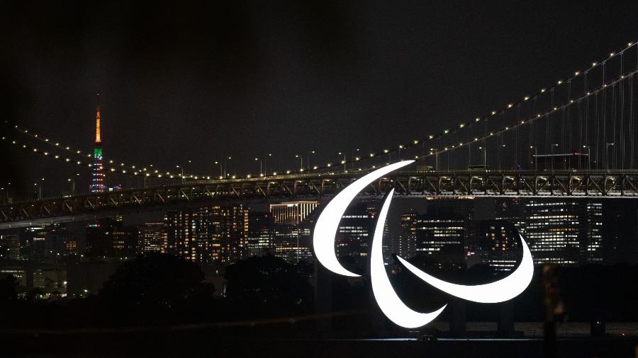 Anéis paralímpicos instalados em Tóquio para a edição dos Jogos de 2021 - Carl Court/Getty Images