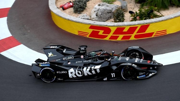 Lucas di Grassi em ação neste sábado no e-Prix de Mônaco, sexta etapa da temporada da Fórmula E - Sam Bagnall/LAT Images - Sam Bagnall/LAT Images