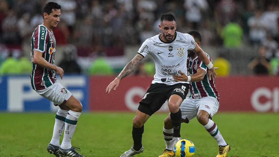 Renato Augusto, do Corinthians, em jogo contra o Fluminense pela Copa do Brasil - Thiago Ribeiro/AGIF