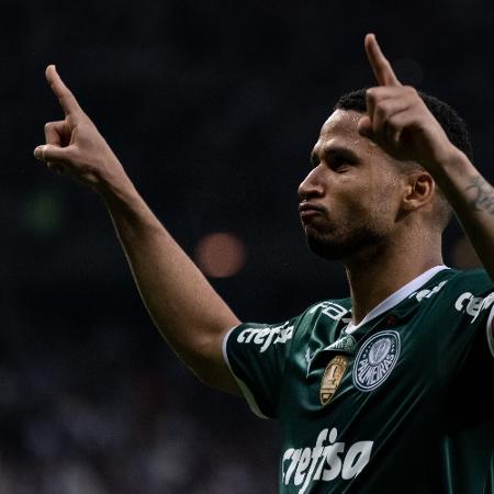 Murilo, do Palmeiras, comemora gol no Brasileirão. - HEDGARD MORAES/UAI FOTO/ESTADÃO CONTEÚDO