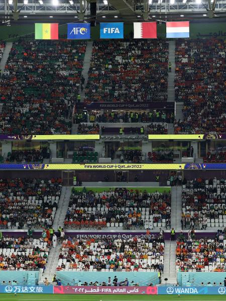 Palco da vitória holandesa sobre Senegal, estádio Al-Thumama não ficou lotado - Molly Darlington/Reuters
