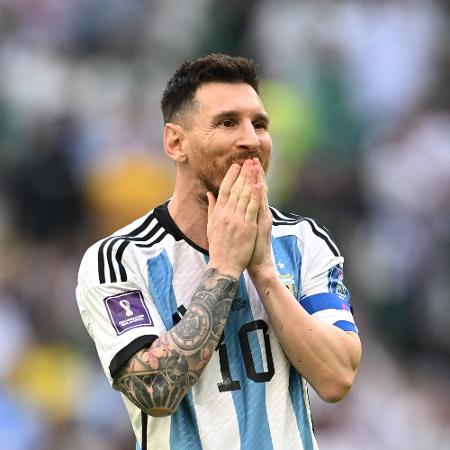 Messi não conseguiu evitar a derrota da Argentina para a Arábia Saudita - Matthias Hangst/Getty Images