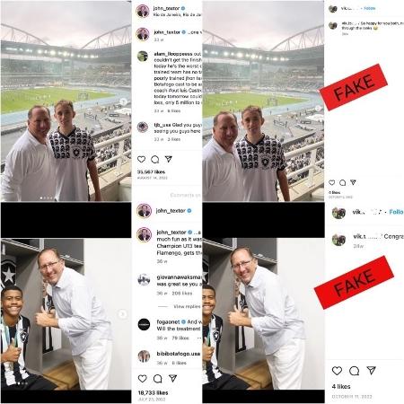 "Sugar daddy" usava fotos e descrições do Instagram de John Textor - Reprodução/CyberNews