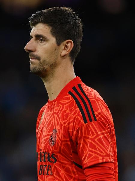 Courtois, goleiro do Real Madrid, no jogo contra o Manchester City - Jason Cairnduff/Reuters
