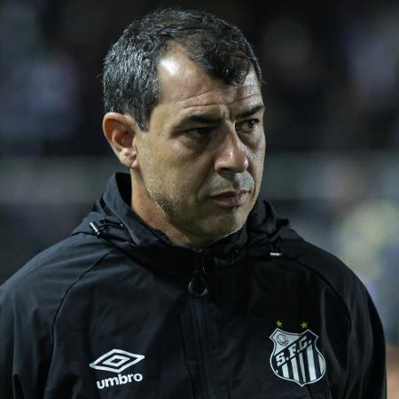 Fábio Carille, técnico do Santos, durante jogo contra o Operário-PR
