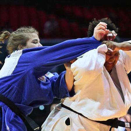 Bia Souza, no Mundial de Judô de Budapeste - Attila KISBENEDEK / AFP