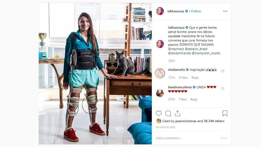 Lais Souza posa sem a cadeira de rodas e em pé - Reprodução/Instagram