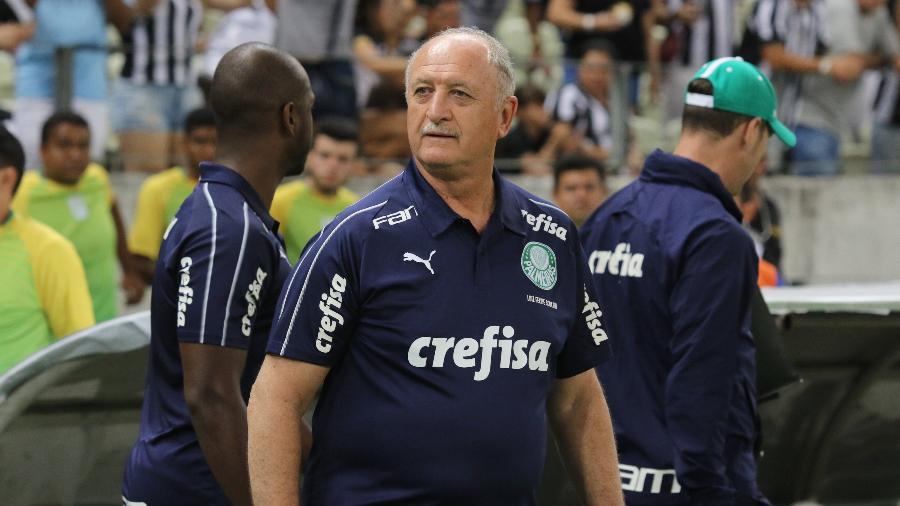 Felipão, técnico do Palmeiras, na partida entre Ceará e o clube alviverde pelo Campeonato Brasileiro - Pedro Chaves/AGIF